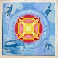 Mandala/ Öl auf Leinwand / 40 x 40 Mandala 21a